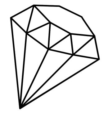 Diamond Tattoo Outline | Diamond drawing, Geometric shapes art, Glitch  wallpaper